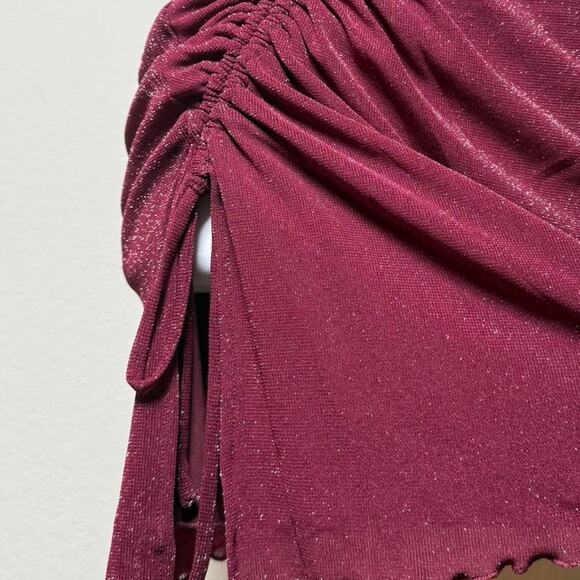 Burgundy mini dress minidress homecoming - Picture 8 of 8